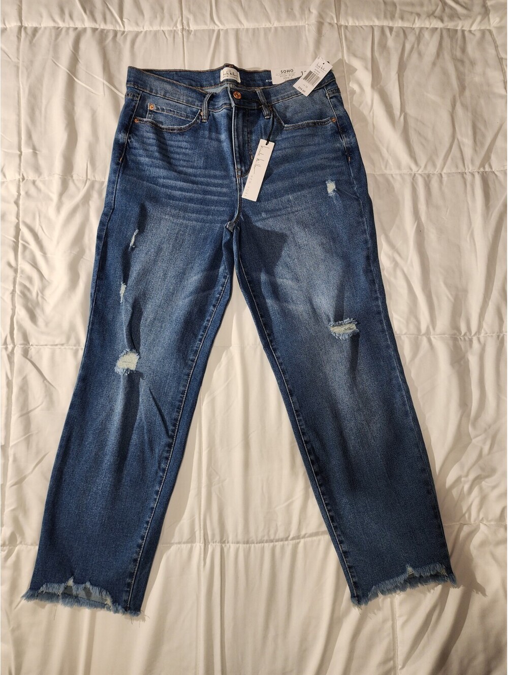 Nicole Miller New York Jeans Womens 12 Blue SOHO High Rise Ankle Slim NJ0598AM1
